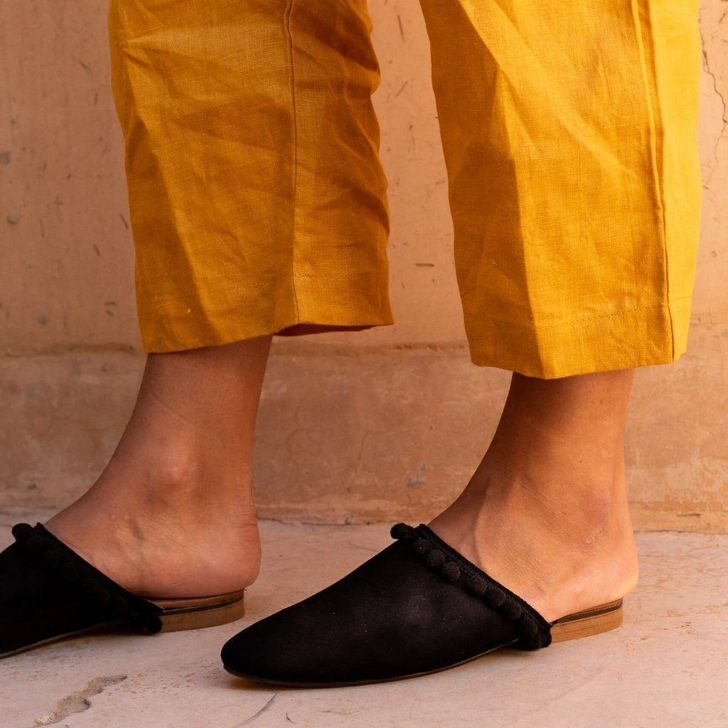 ALOHAS Shoes Alex Pom Pom Black 1 ALOHAS Shoes Alex Pom Pom Black