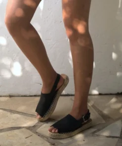 ALOHAS Back Strap Black Shoes