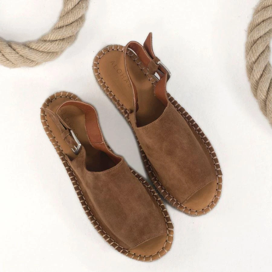 ALOHAS Shoes Back Strap Camel 7 ALOHAS Shoes Back Strap Camel