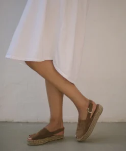 ALOHAS Shoes Back Strap Camel