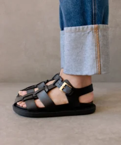 ALOHAS Backbone Black Clog Shoes