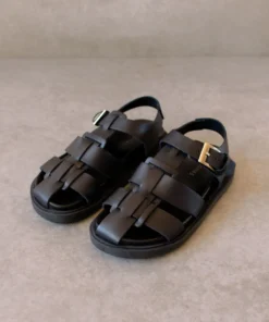 ALOHAS Backbone Black Clog Shoes