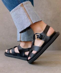 ALOHAS Backbone Black Clog Shoes