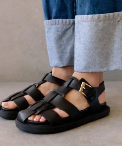 ALOHAS Backbone Black Clog Shoes