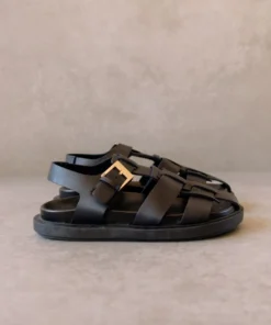 ALOHAS Backbone Black Clog Shoes