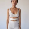 ALOHAS Bare Bra Knit Top Ivory