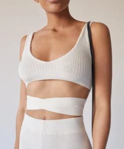 ALOHAS Bare Bra Knit Top Ivory