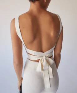 ALOHAS Bare Bra Knit Top Ivory