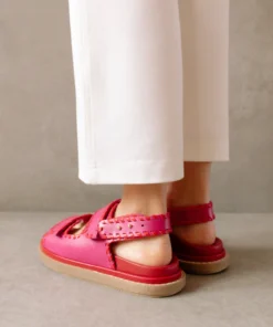 ALOHAS Shoes Barrel Lipstick Red Magenta Sandals 18 ALOHAS Shoes Barrel Lipstick Red Magenta Sandals