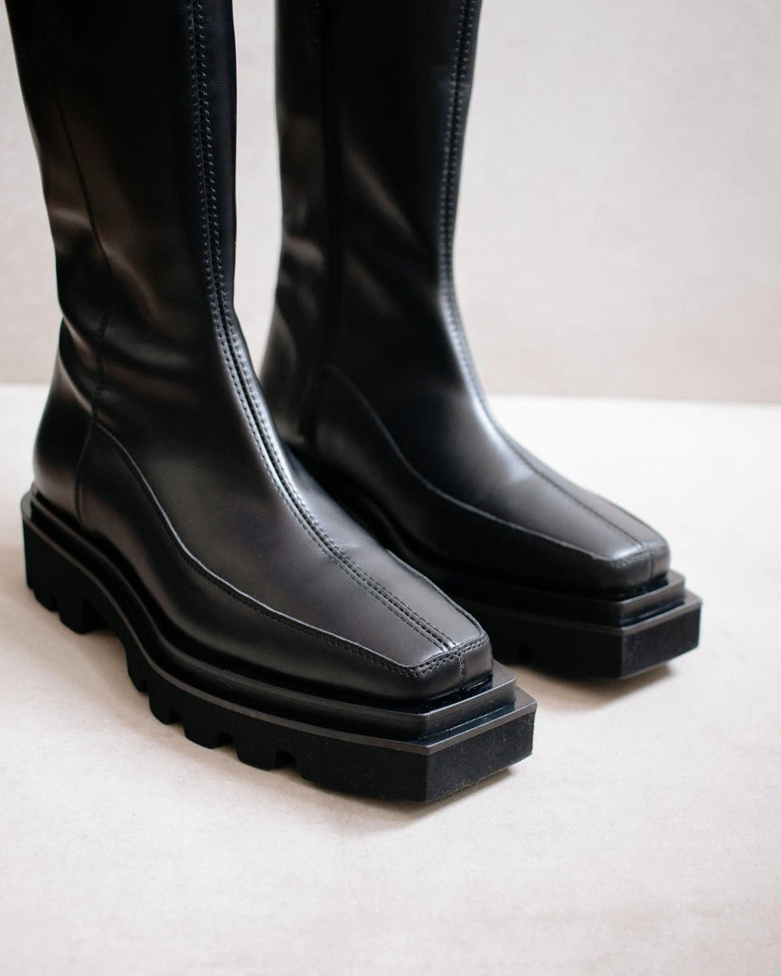 ALOHAS Shoes Block Total Black 4 ALOHAS Shoes Block Total Black