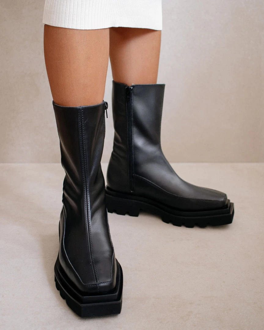 ALOHAS Shoes Block Total Black 7 ALOHAS Shoes Block Total Black