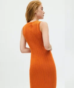 ALOHAS Breezy Sleeveless Knit Dress Clementine Orange Clothing