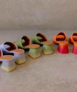 ALOHAS Shoes Brushed Degradé Evergreen Mellow Yellow Print