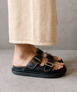 ALOHAS Shoes Buckle Strap Black