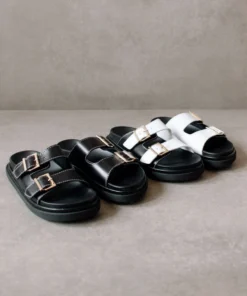 ALOHAS Shoes Buckle Strap Black