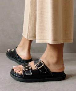 ALOHAS Shoes Buckle Strap Black