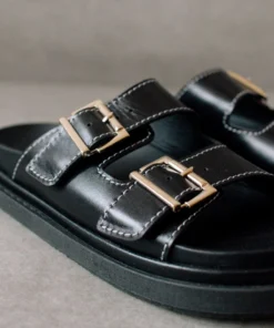ALOHAS Shoes Buckle Strap Black