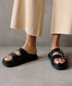 ALOHAS Shoes Buckle Strap Black