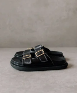 ALOHAS Shoes Buckle Strap Black