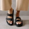 ALOHAS Shoes Buckle Strap Black