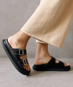 ALOHAS Shoes Buckle Strap Black
