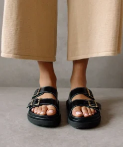 ALOHAS Shoes Buckle Strap Black