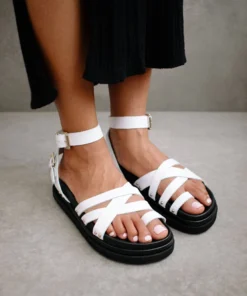 ALOHAS Buckle Up Bright White Shoes