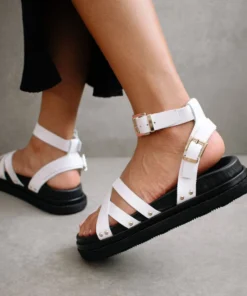 ALOHAS Buckle Up Bright White Shoes