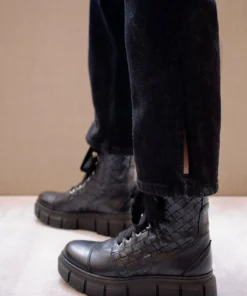 ALOHAS Can Can Black Braided Leather 8 ALOHAS Can Can Black Braided Leather