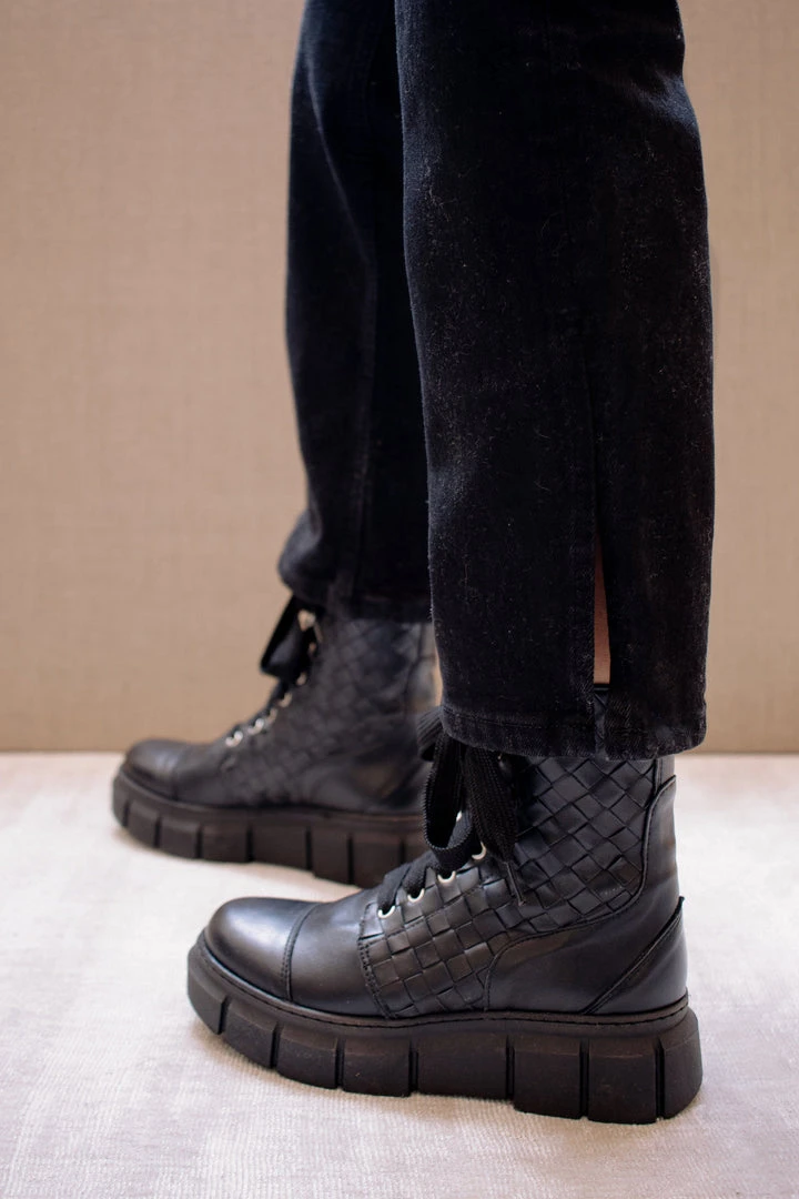 ALOHAS Can Can Black Braided Leather 4 ALOHAS Can Can Black Braided Leather