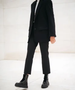 ALOHAS Can Can Black Croco Shoes