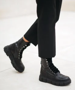 ALOHAS Can Can Black Croco Shoes