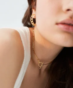 ALOHAS Chain Line Necklace Gold