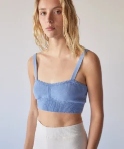 ALOHAS Charm Bra Knit Top Cornflower Blue Clothing