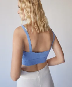 ALOHAS Charm Bra Knit Top Cornflower Blue Clothing