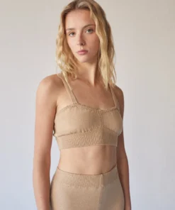 ALOHAS Clothing Charm Bra Knit Top Toasted Almond