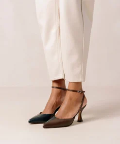 ALOHAS Shoes Cinderella Coffee Brown Lazuli Blue