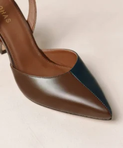 ALOHAS Shoes Cinderella Coffee Brown Lazuli Blue