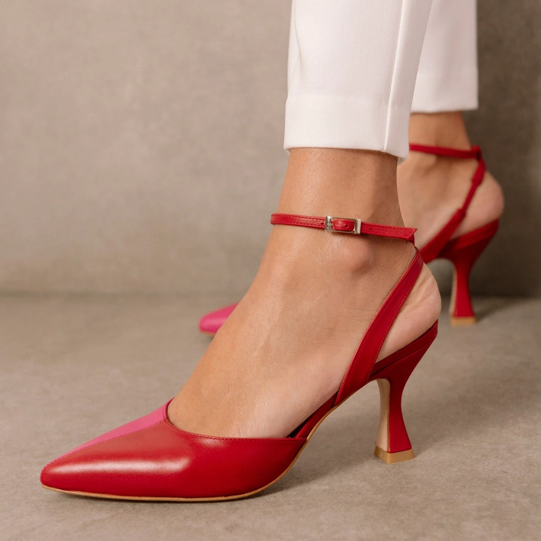 ALOHAS Shoes Cinderella Lipstick Red Magenta 3 ALOHAS Shoes Cinderella Lipstick Red Magenta