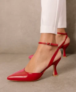 ALOHAS Shoes Cinderella Lipstick Red Magenta