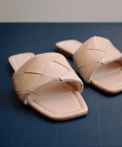 Svegan Claquettes Woven Chai Beige