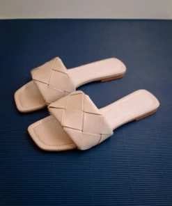 Svegan Claquettes Woven Chai Beige