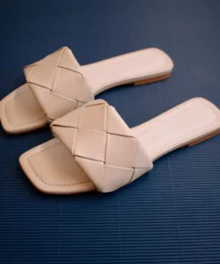 Svegan Claquettes Woven Chai Beige