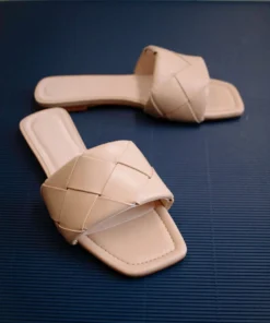 Svegan Claquettes Woven Chai Beige