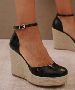 ALOHAS Shoes Clara Sunset Black Croco 9 ALOHAS Shoes Clara Sunset Black Croco