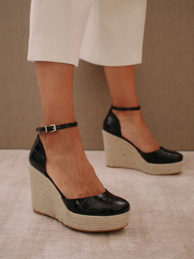 ALOHAS Shoes Clara Sunset Black Croco 1 ALOHAS Shoes Clara Sunset Black Croco