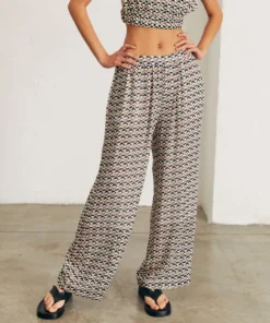 ALOHAS Cliffhanger Pants Monogram Black Nutmeg Clothing