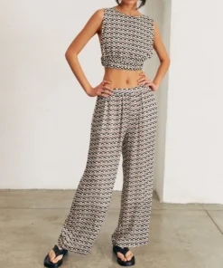 ALOHAS Cliffhanger Pants Monogram Black Nutmeg Clothing