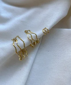 ALOHAS Accessories Coral Hoops Pearl