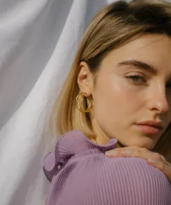 ALOHAS Accessories Coral Hoops Pearl